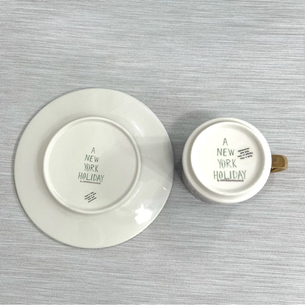 Anthropologie Holiday in the City Plate and Mug NEW YORK 2021 - Picture 2 of 4